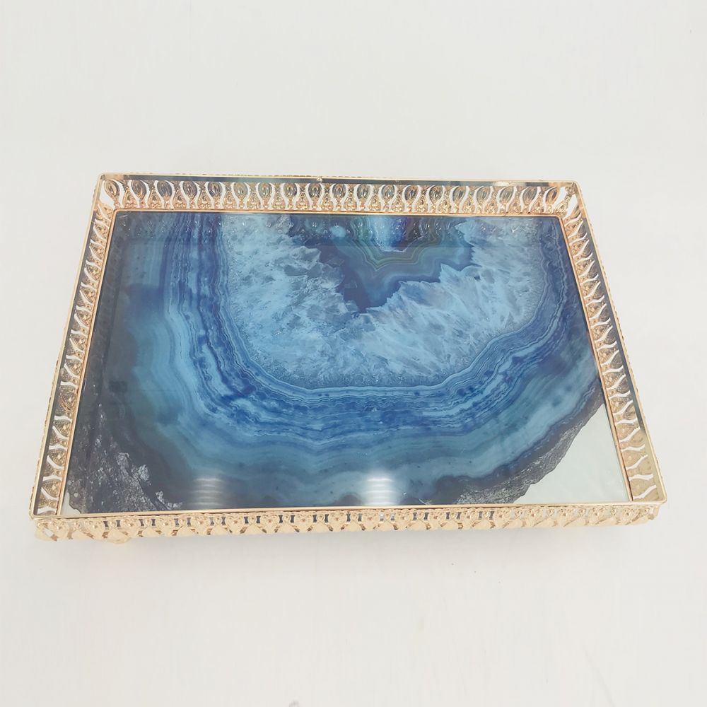 Alessi Rectangular Tray Gold 38.5x27x9cm 90309B - Image 2