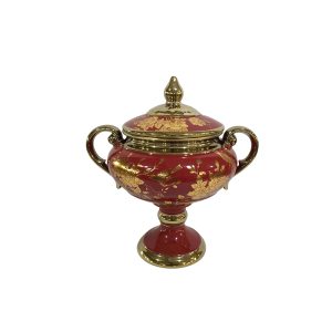 Serena Trinket Box Gold,Red 28X20.5X30cm
