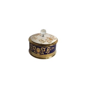 Nyla Pot With Lid Gold,Navy 15.5X15.5X13cm