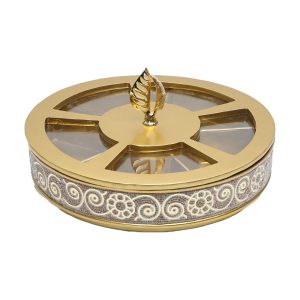 Zuri Trinket Box Gold 28.8X28.8X14 CM
