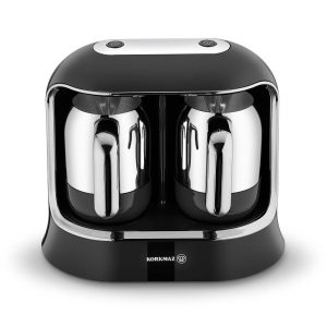 Korkmaz Kahvekolik Twin Coffee Machine Black/Chrome - C-MX-A861-01