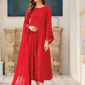 Alizeh Fashion Vol-04 Embroidered Chiffon 3Pc Suit D-09 Rosanne