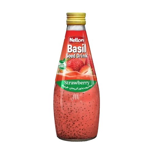 Nellon Basil Seed Drink Strawberry 290ml
