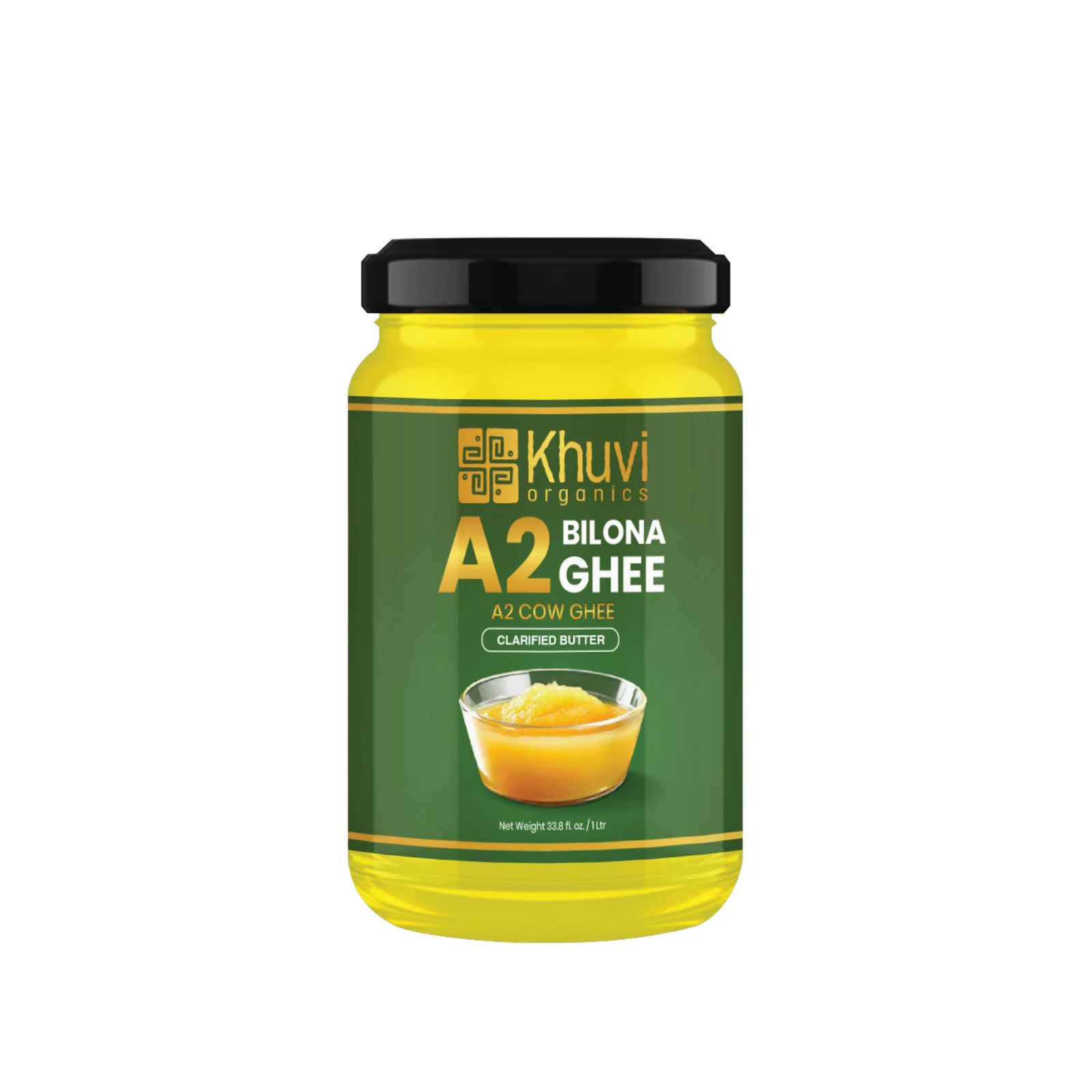 Khuvi Organics Bilona A2 Cow Ghee 1 Litre