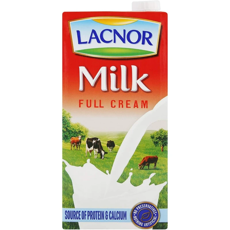 Lacnor Essentials Long Life Full Cream Milk 1 Lt x 12