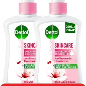 Dettol Skincare Handwash Liquid Soap Pump 200ml, Pack of 2