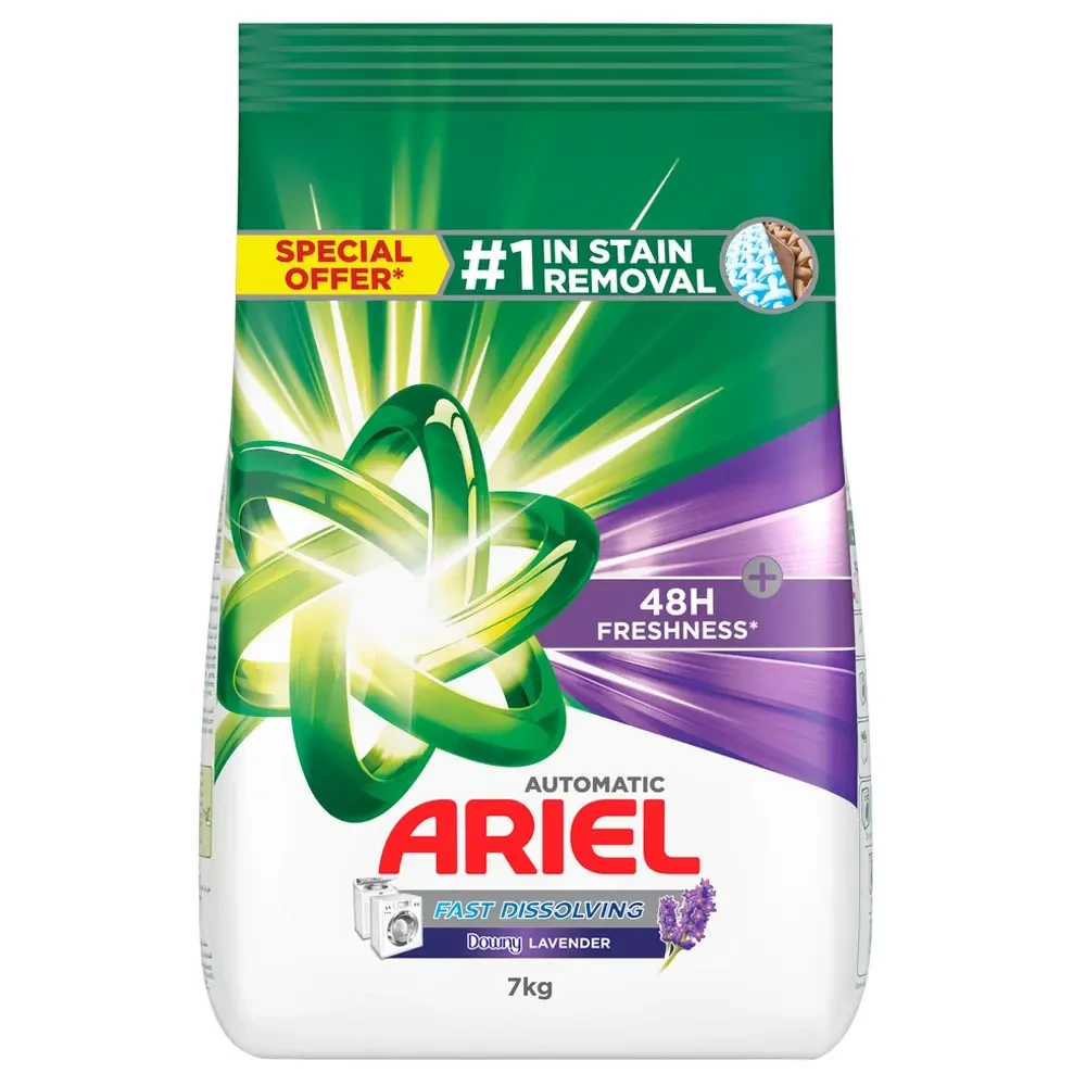 Ariel Fast Dissolving Laundry Detergent Powder - 7 Kg x 3, Lavender