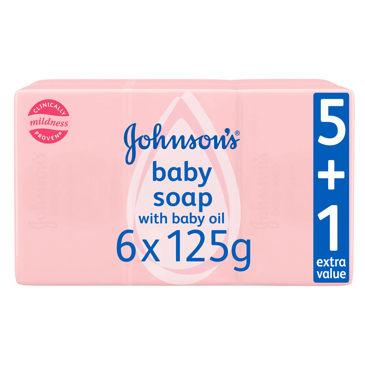 Johnson Baby Soap Regular Pink 125gm x 6