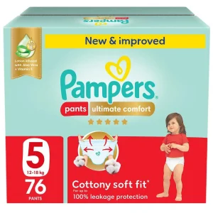 Pampers Ultimate Comfort Pants Diapers, Size 5 - 76 Pieces