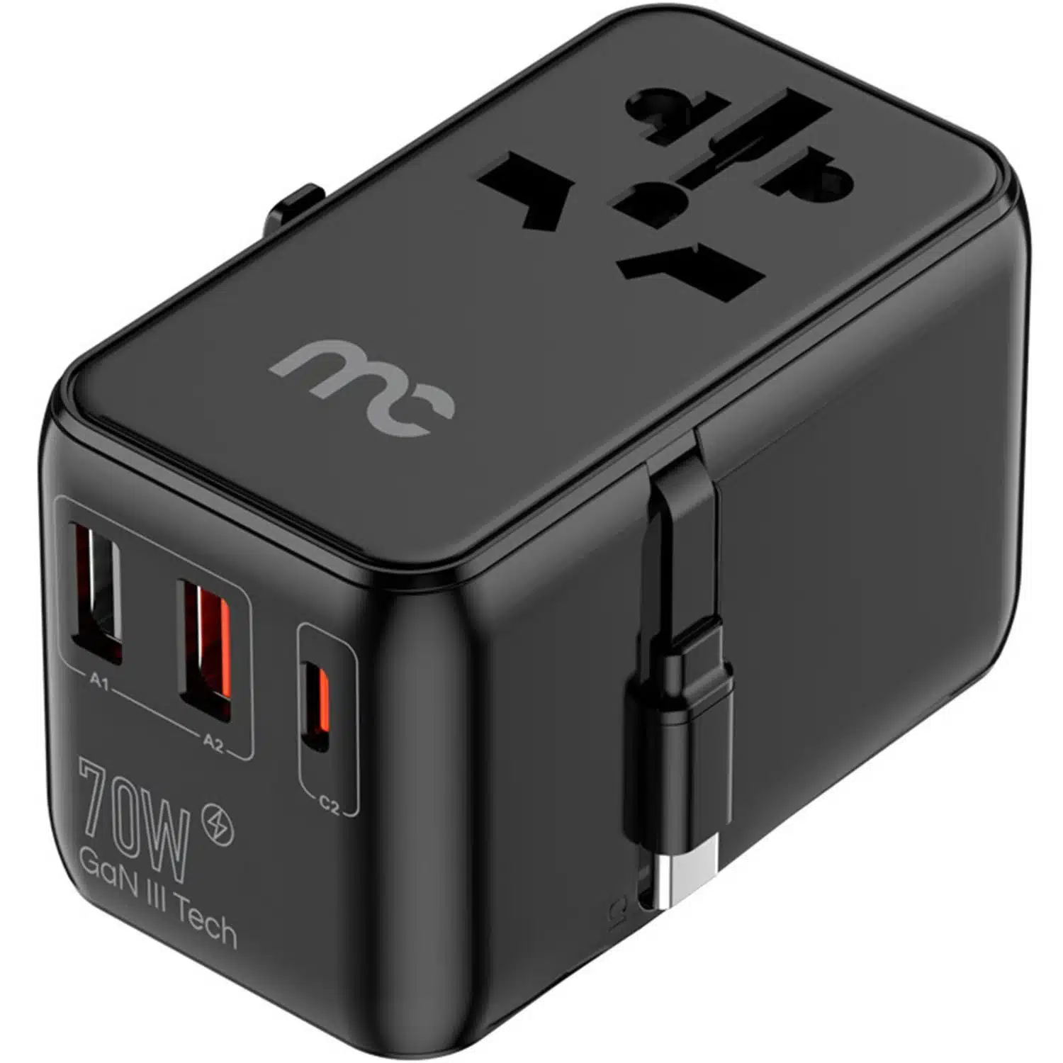 MyCandy Itc-D270 International Travel Adapter 70W Black