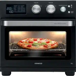 Kenwood 2-In-1 25L Toaster Oven+Air Fryer - Oven Toaster Grill With Large Capacity, Rotisserie Function, Defrosting,Heating MOA25.600BK Black