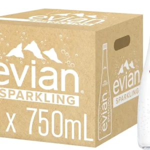 Evian Sparkling Natural Mineral Water 750 ml x 12