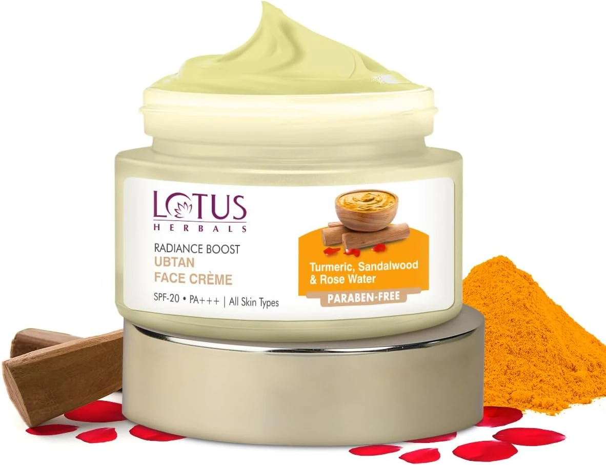 Lotus Herbals Radiance Boost Ubtan Face Creme Spf 20, 50G