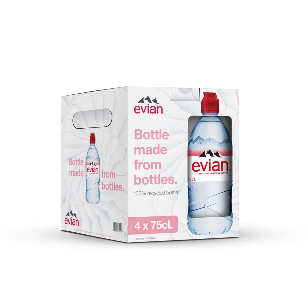 Evian Natural Mineral Water 750 ml x 4