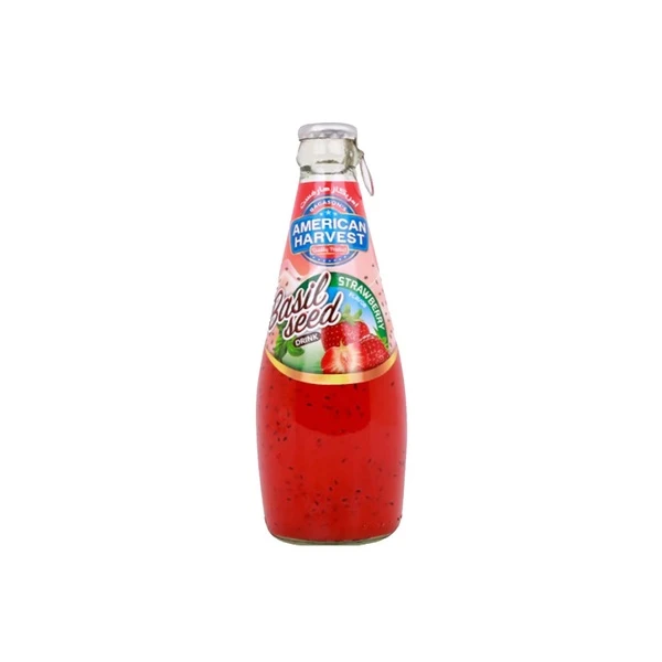 American Harvest Basil Seed Drink Strawberry 290Ml