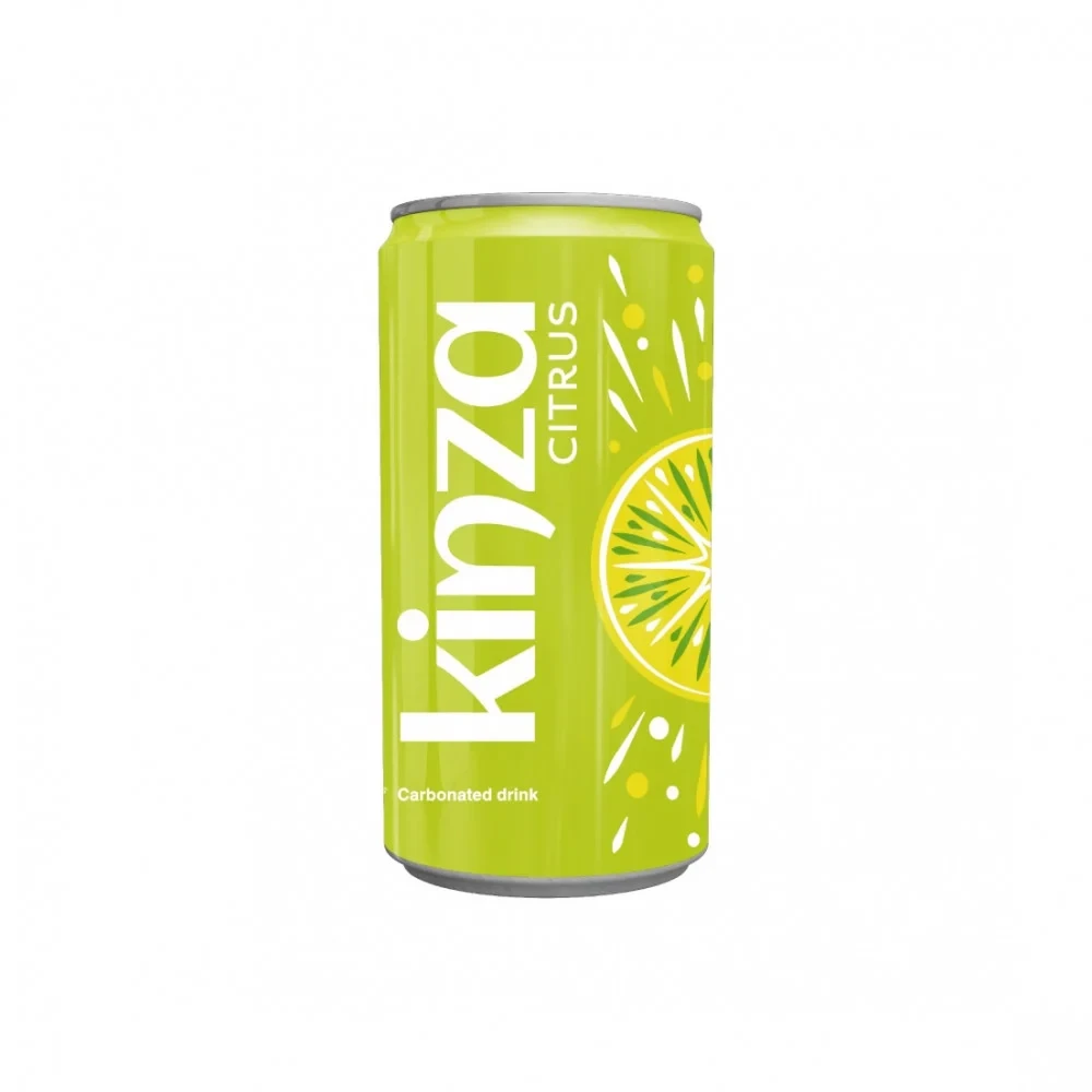 Kinza Citrus Carbonated Soft Drink Tin 185 ml