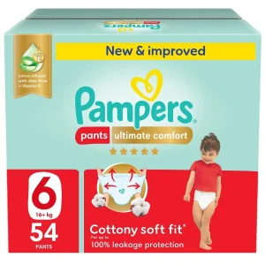 Pampers Ultimate Comfort Pants Diapers, Size 6 - 54 Pieces