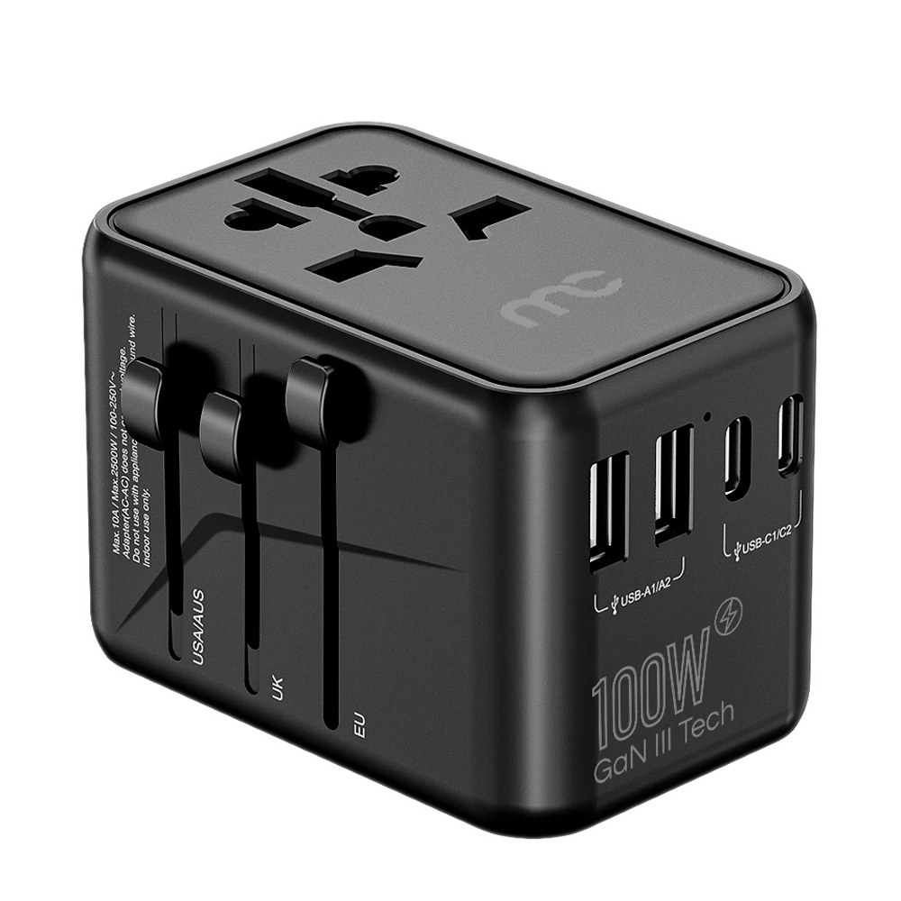 Mycandy Itc-D300 International Travel Adapter 100W Black