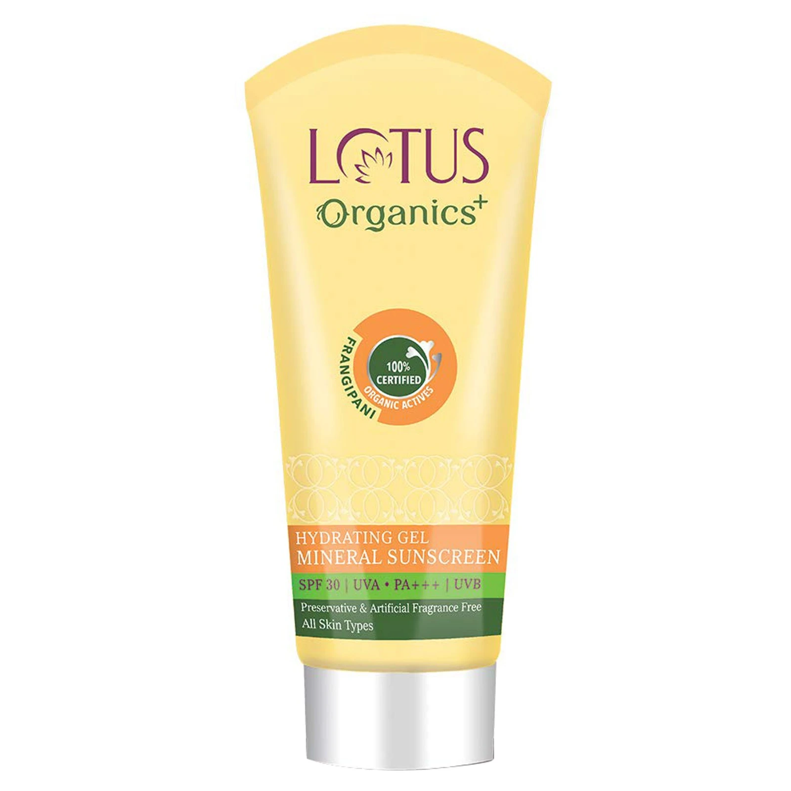 Lotus Herbals Organics+ Hydrating Gel Mineral Sunscreen Spf-30 Pa+++, 100Gm