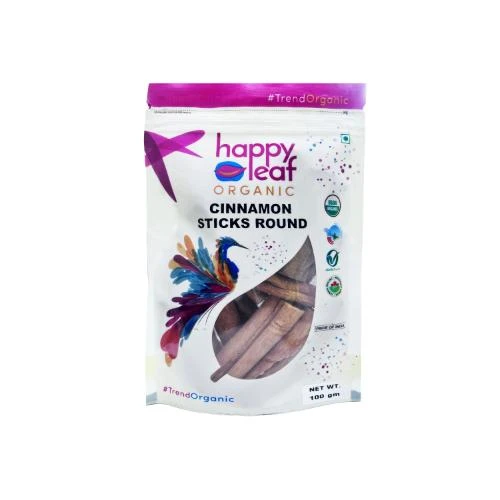 Happy Leaf Organic Cinnamon Sticks Round Packet 100g