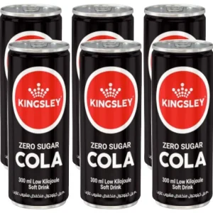 Kingsley Zero Cola can 6 x 300ml