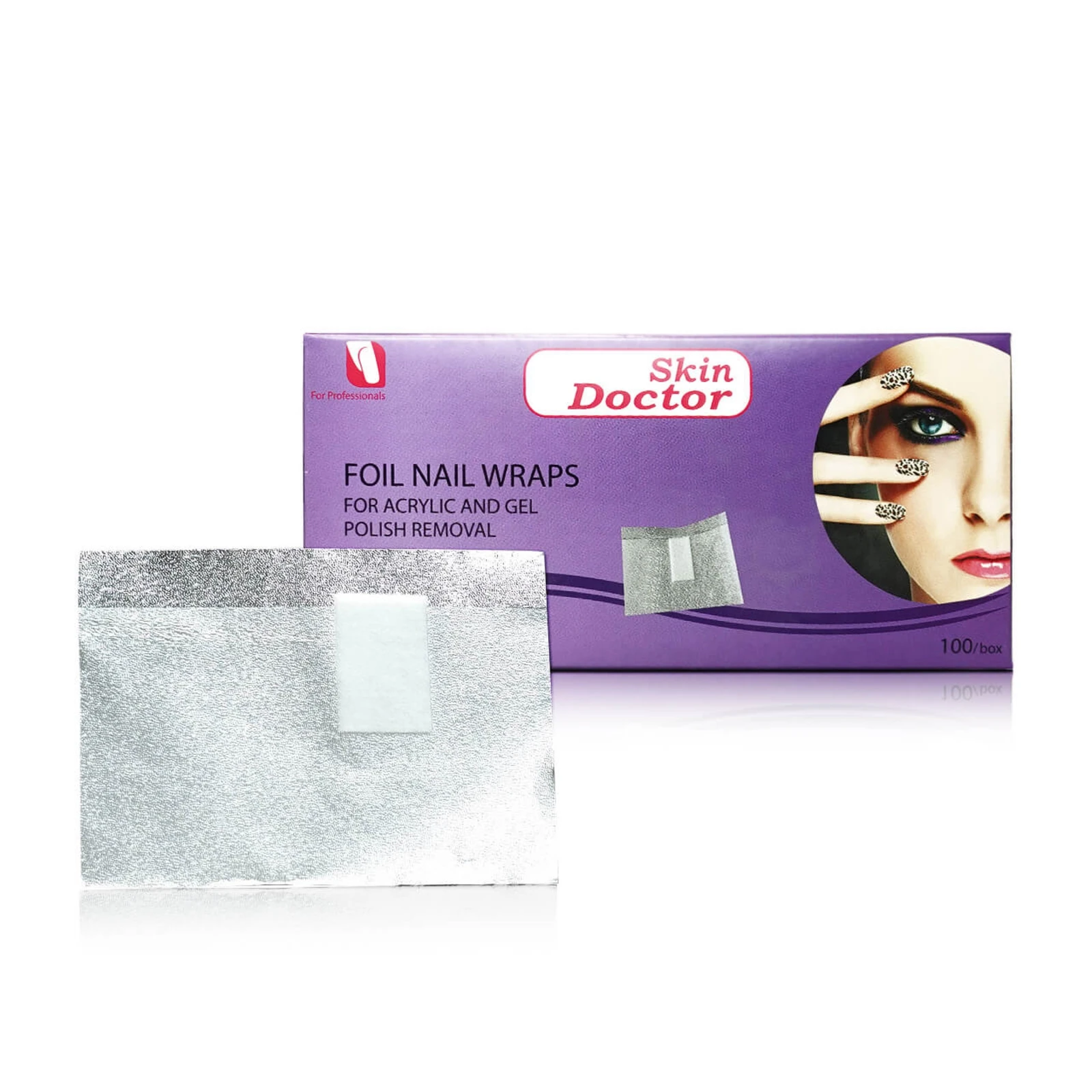 Skin Doctor Nail Foil Wrap With Foam-100 Pieces