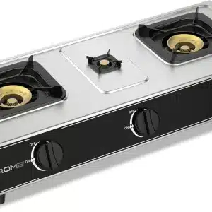 Krome 3 Burner Stainless Steel Tabletop Gas Stove