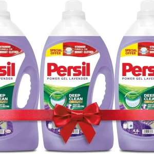 Persil Power Gel Liquid Laundry Detergent, With Deep Clean Technology, Lavender 3 x 4.8 Lt