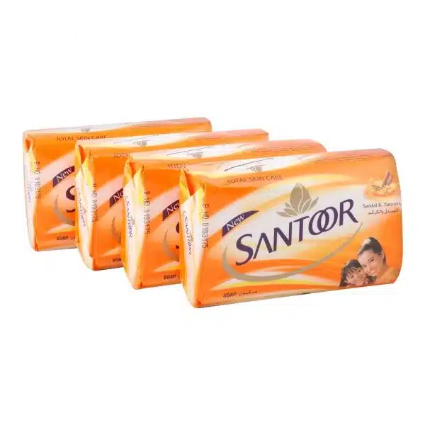 Santoor Soap Sandal, 175g x 4
