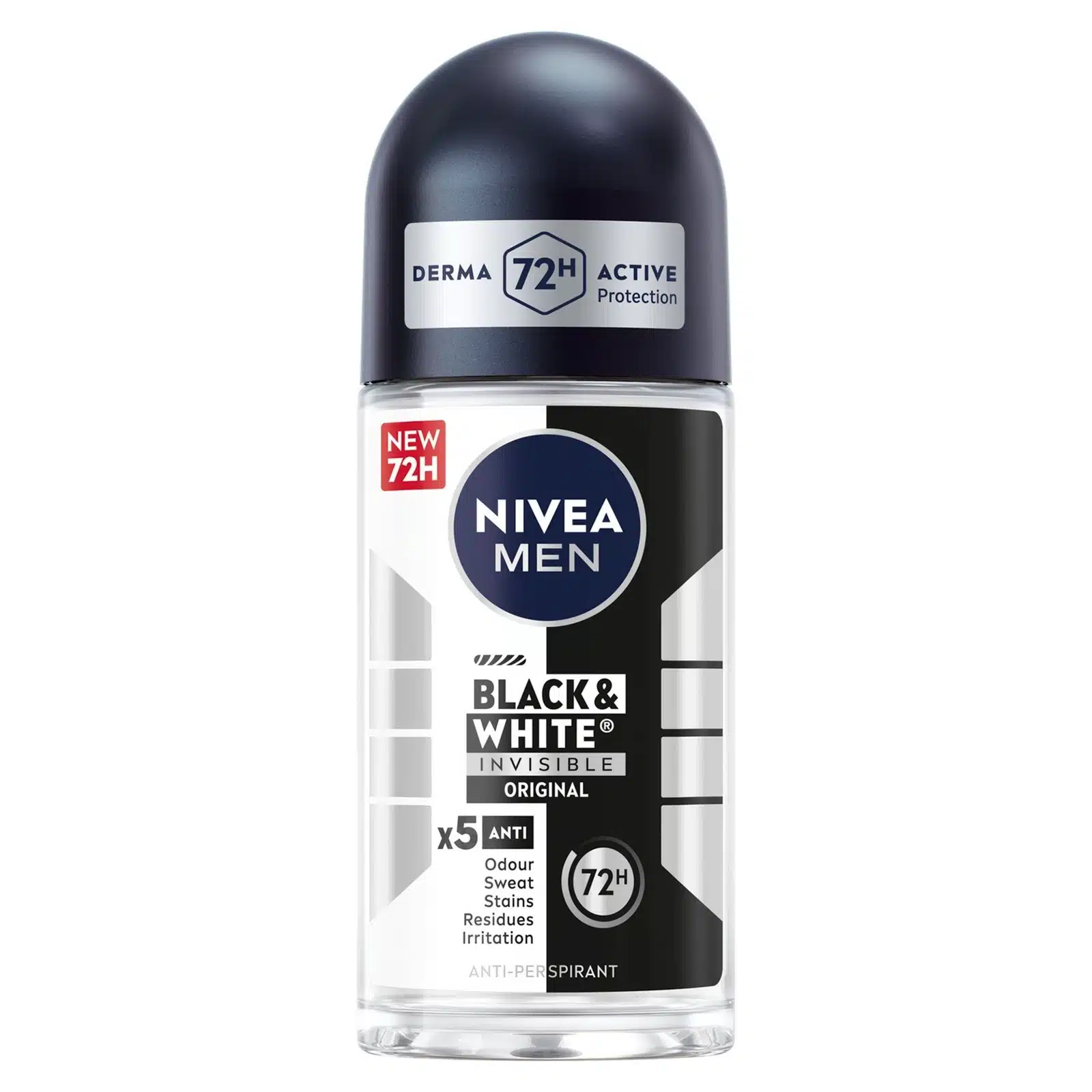 Nivea Men Roll On Deo, Invisible Black & White Original, 50ml