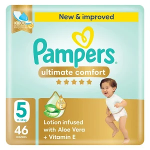 Pampers Ultimate Comfort Diapers, Size 5, 46's