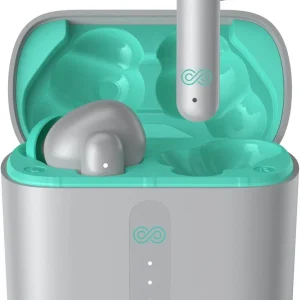 Engage Pods E92 Bluetooth Earbuds, 600mAh Charging Case Capacity, Bluetooth 5.3 Connectivity, Ergonomic Design, Touch Control, IPX5 Rated Protection, Gray E92