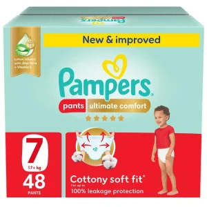 Pampers Ultimate Comfort Pants Diapers, Size 7 - 48 Pieces