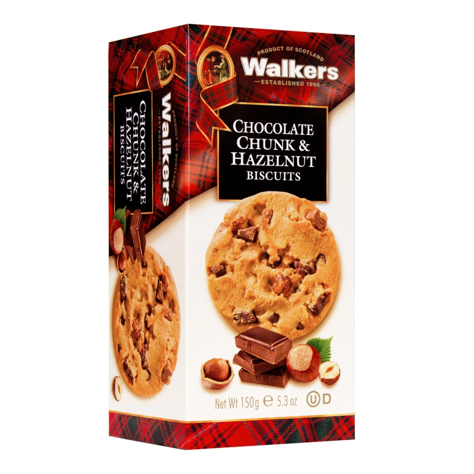 Walkers Choco Chunk Hazelnut Biscuits 150g