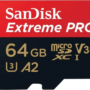 SanDisk 64GB Extreme Pro microSD UHS I Card, 200MB/s Read, 90MB/s Write - SDSQXCU-064G-GN6MA