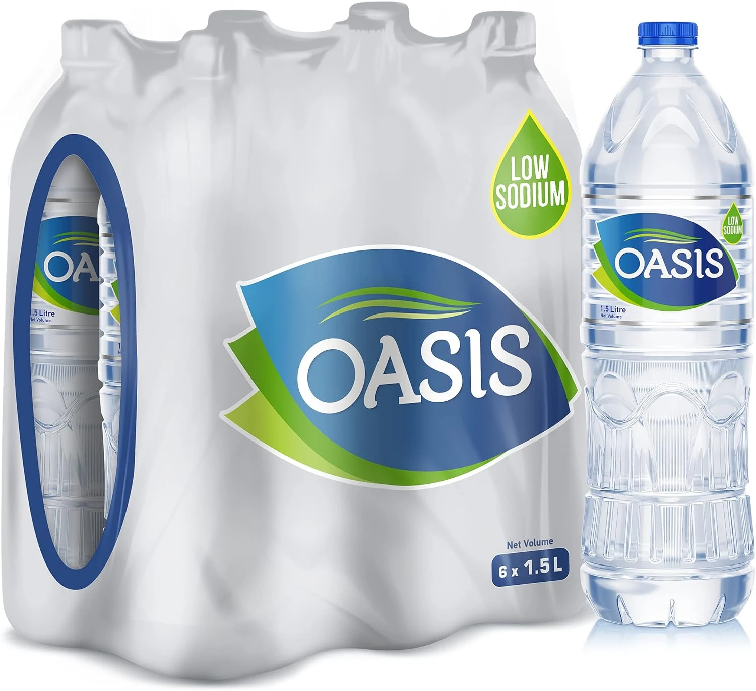 Oasis Bottled Drinking Water 1.5Lt x 6 , Shrink Wrap