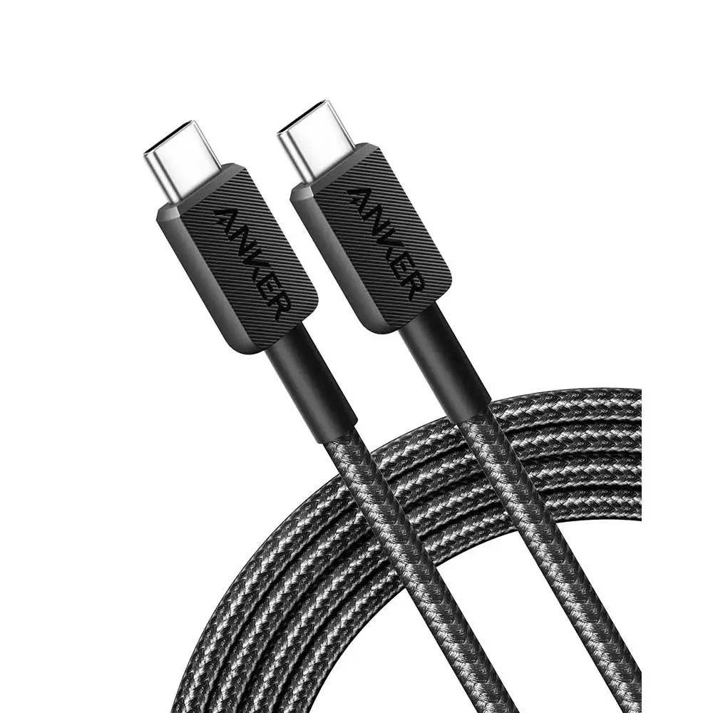Anker 322 Usb-C To Usb-C Cable 6Ft Braided Black - A81F6H11