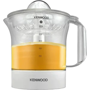 Kenwood Citrus Juicer 40W Juice Extractor With 1L Transparent Juice Jug, Dust Cover, 2 Way Rotation, Cord Storage, Je280A White/Clear