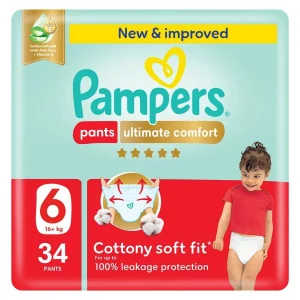 Pampers Ultimate Comfort Pants Diapers, Size 6, 34's
