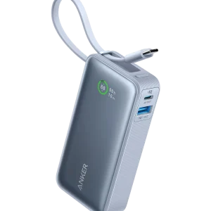Anker Nano Power Bank 30W,Built-In Usb-C Cable, 10,000 mAh, Blue - A1259H31