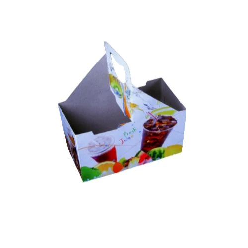 Hotpack Paper Printed Juice 2-Cup Carrier 250 Pieces