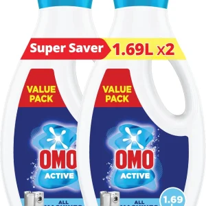 OMO Liquid Laundry Detergent, Active 2 x 1.69 Lt