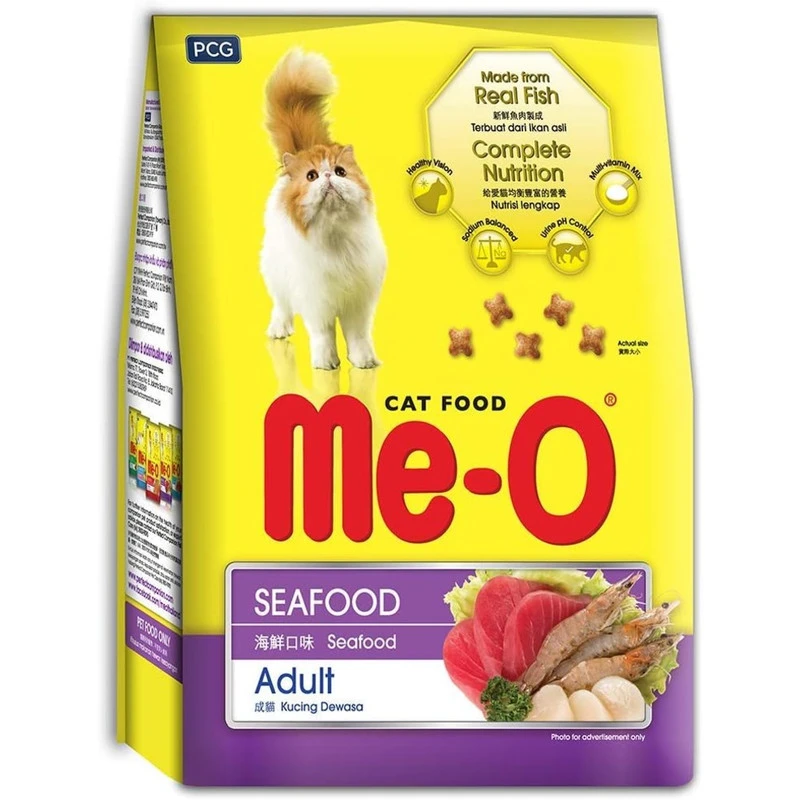 Me-O Dry Adult Cat Food Seafood 1.2 Kg