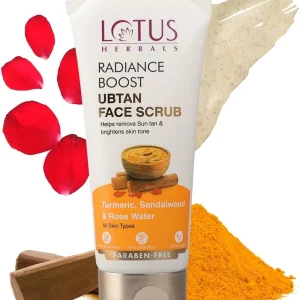 Lotus Herbals Radiance Boost Ubtan Face Scrub, 100G
