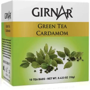 Girnar Green Tea Cardamom, 12g x 10 Teabags
