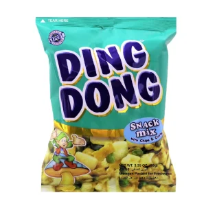 Ding Dong Snacks Mix With Chips & Curls Green 100 gr
