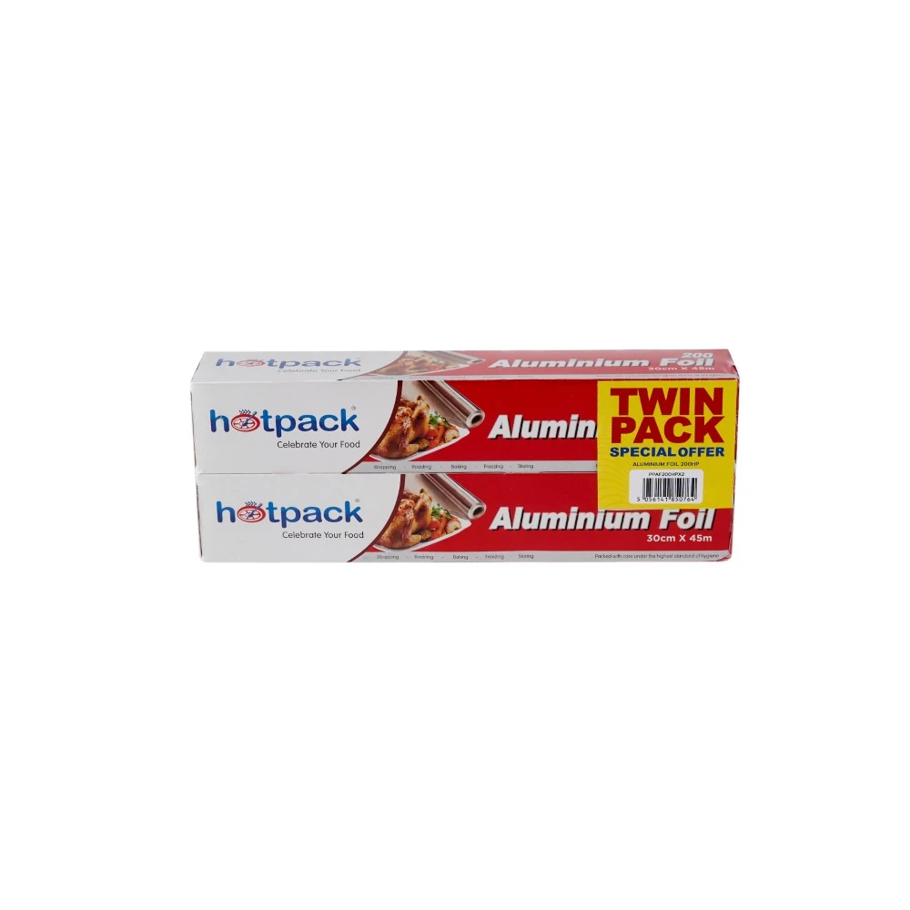 Hotpack Heavy Duty 11 Micron Aluminium Foil 200Hp, Twin Pack