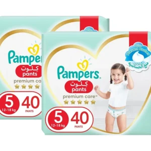 Pampers Premium Care Pants Diapers Size 5, 40 Diapers x 2