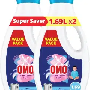 OMO Liquid Laundry Detergent, for Sensitive Skin 2 x 1.69Lt