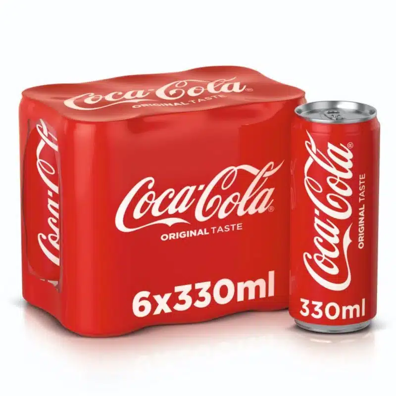 Coca Cola Carbonated Soft Drink Can 330 ml x 6 x 4